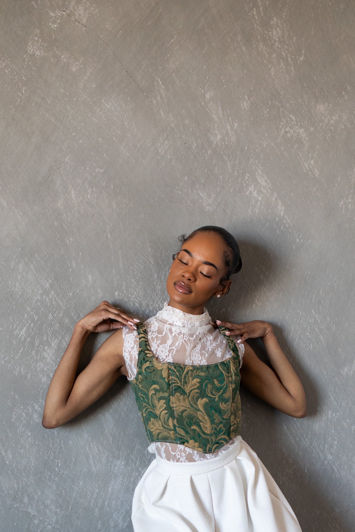 Emerald Jacquard Corset