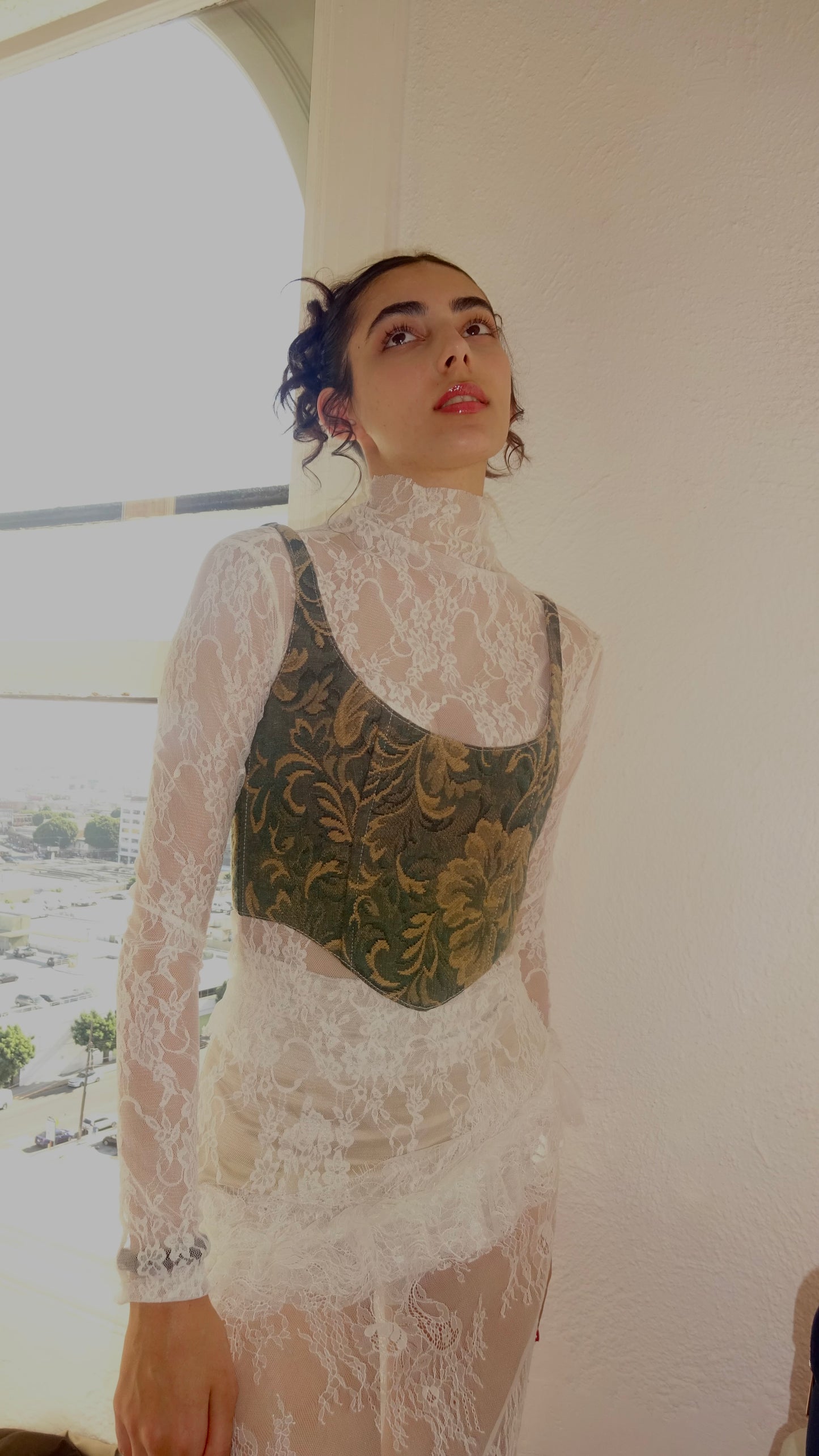 Emerald Jacquard Corset