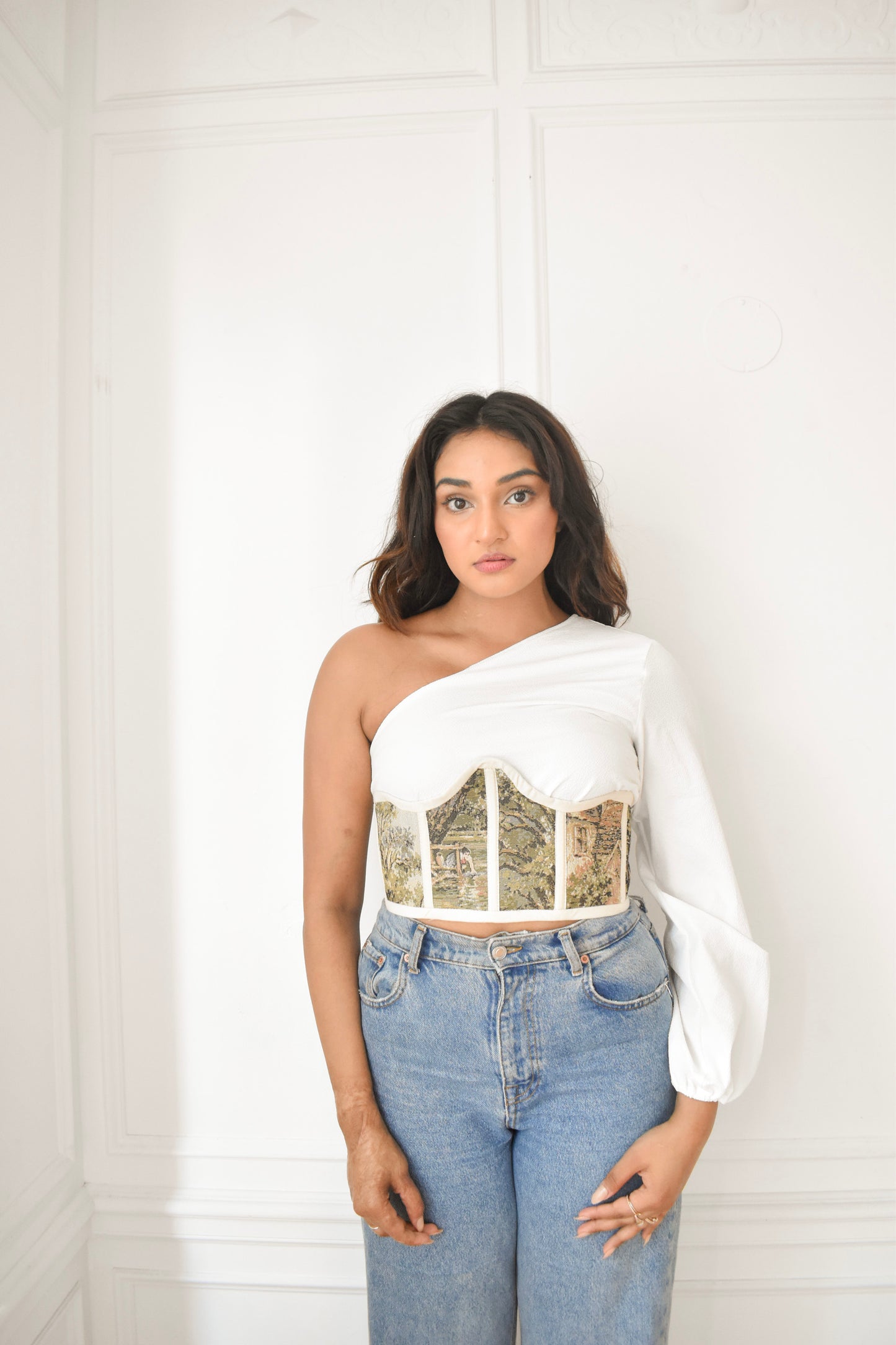 "Forest House" Underbust Corset
