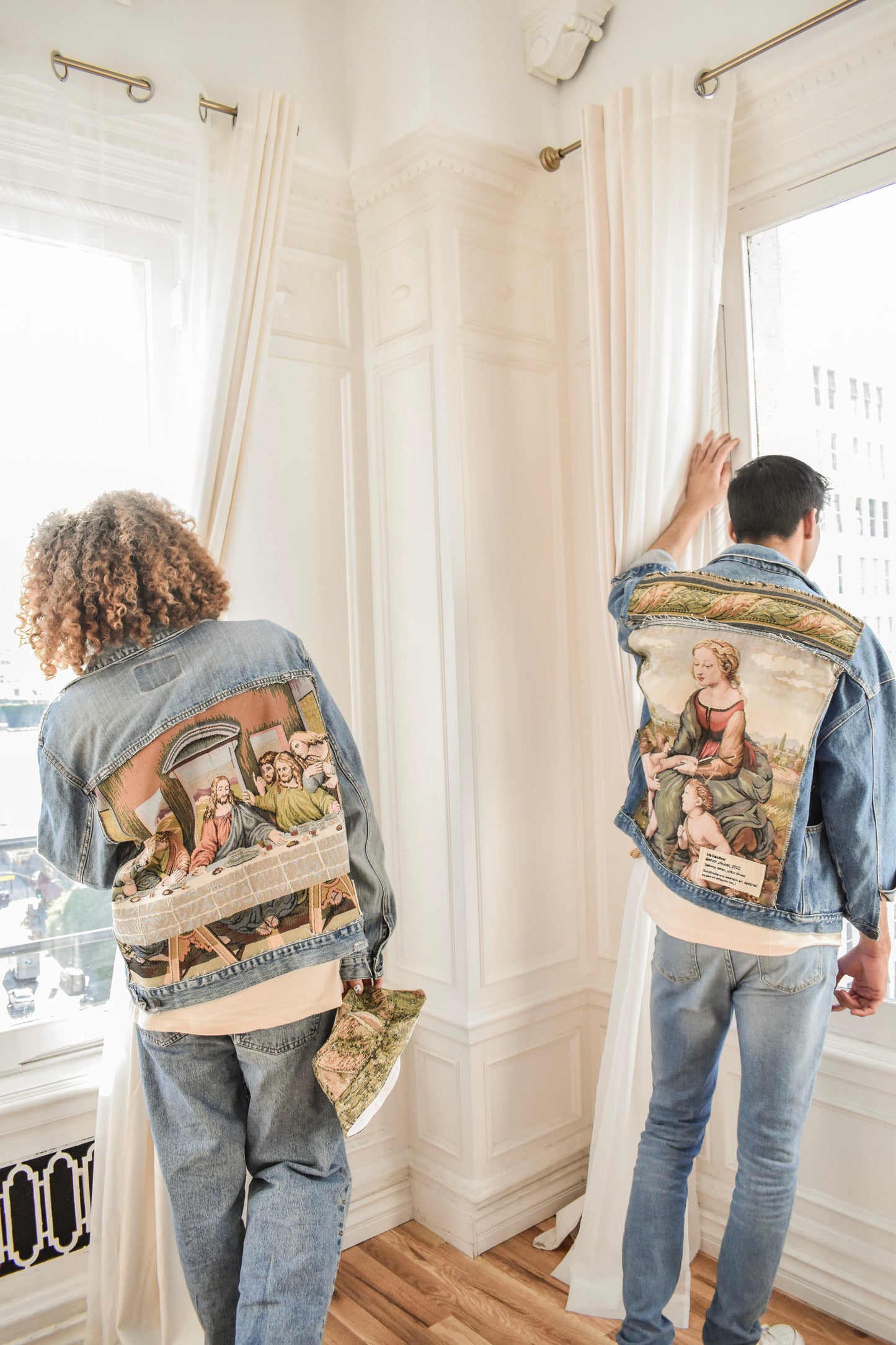 "Madonna Painting" Denim Jacket