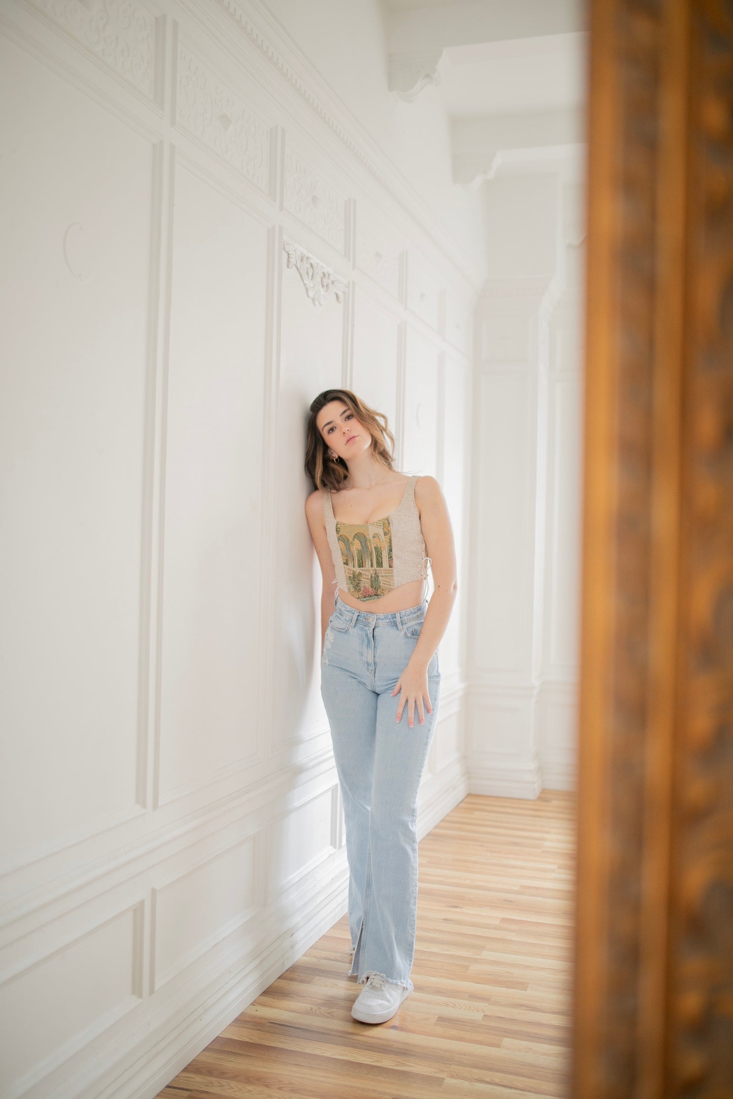 "Garden Castle" Side Lace Up Corset