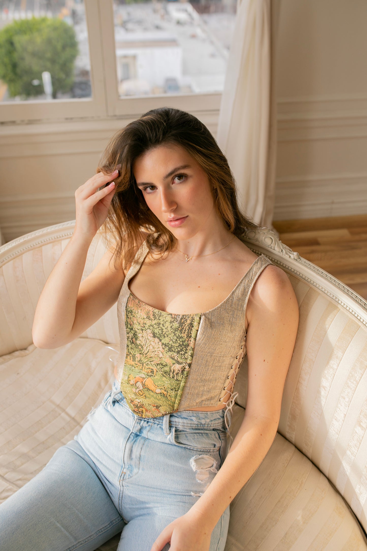 "River Boy" Side Lace Up Corset