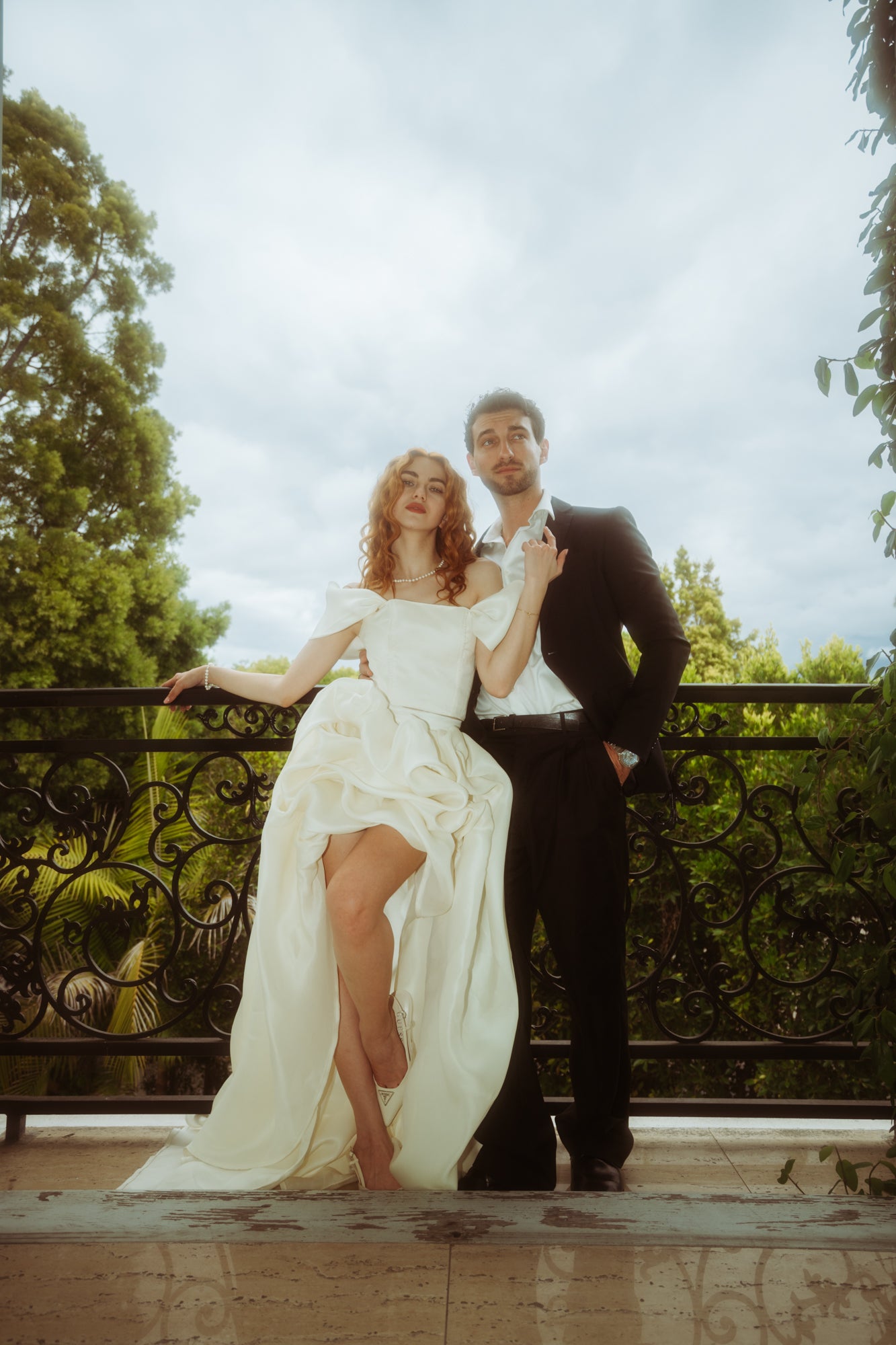 The Collette Sculpted Gown in Ivory