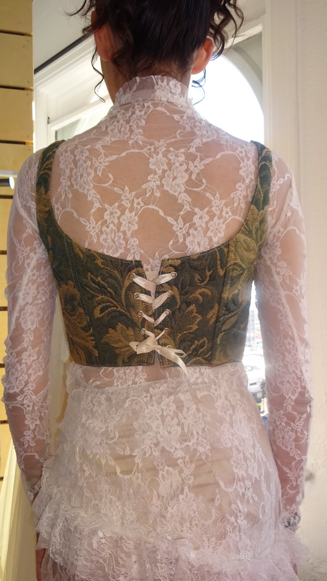 Emerald Jacquard Corset