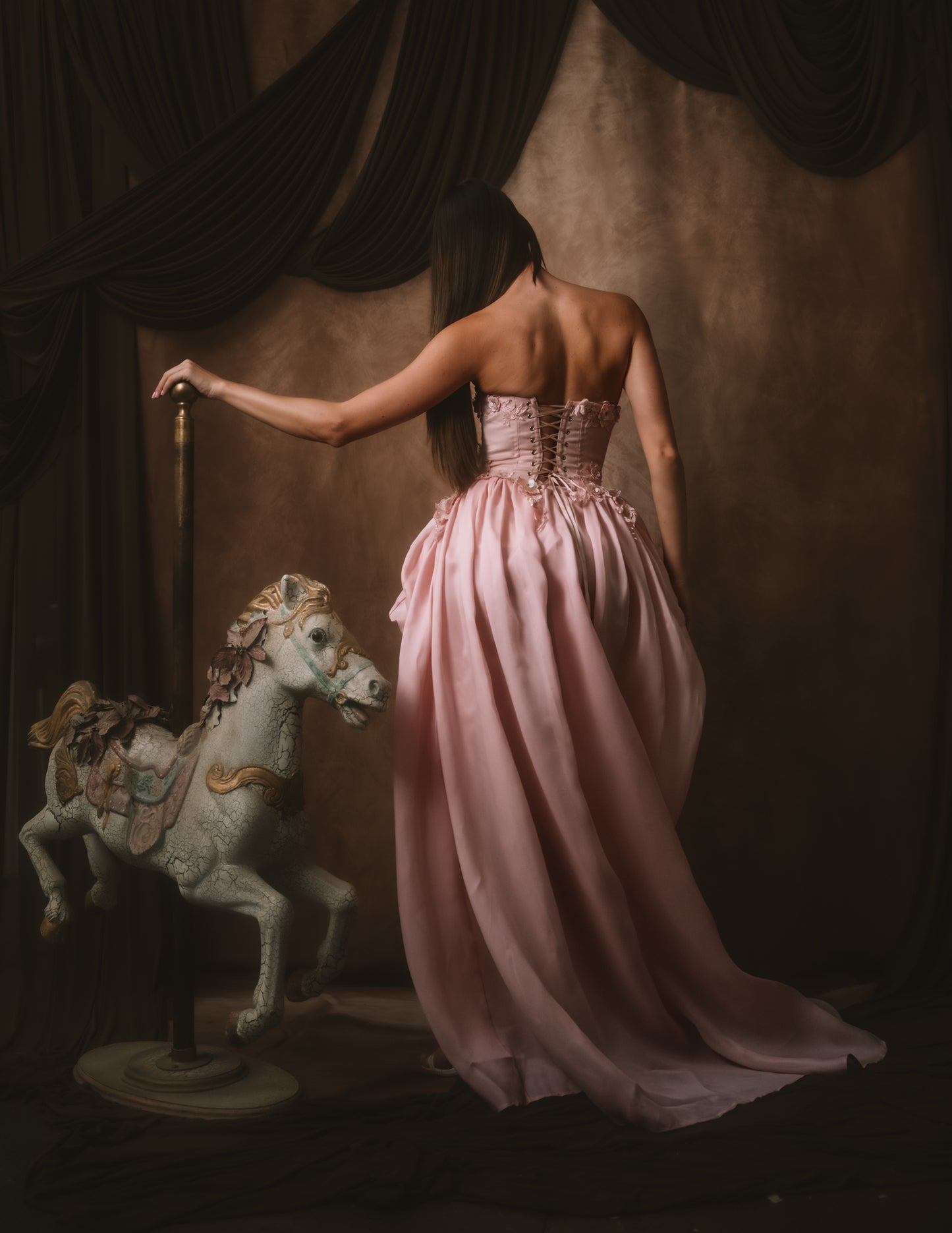 The Juliette Sculpted Gown in Blush