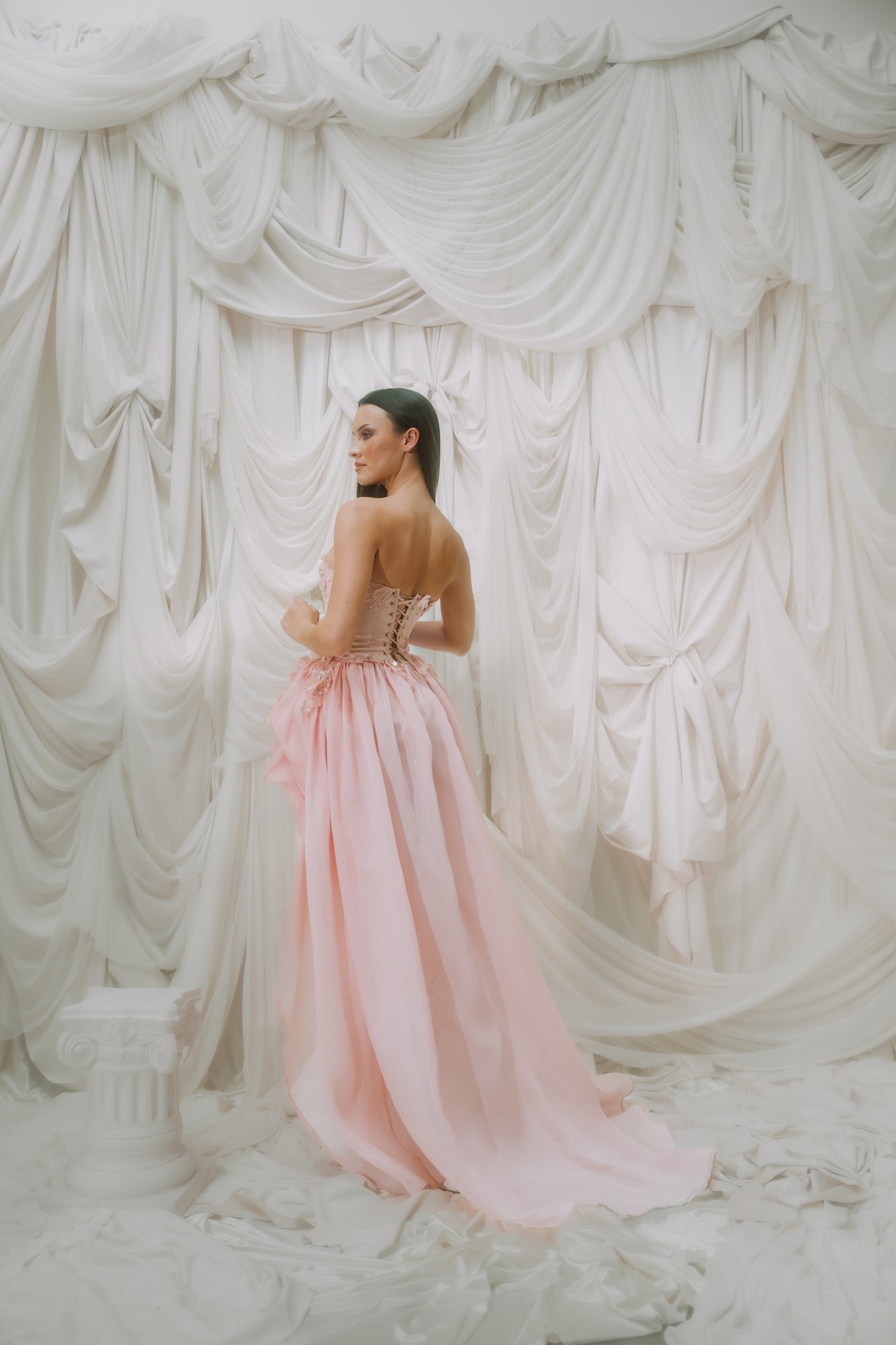 The Juliette Sculpted Gown in Blush