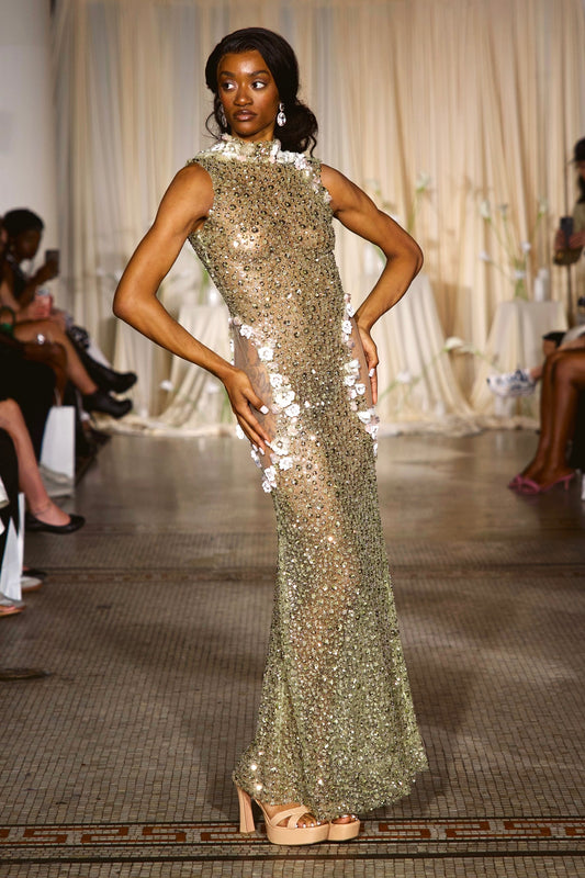 The Beaded Katherine Gown