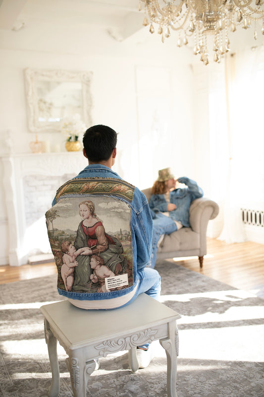 "Madonna Painting" Denim Jacket
