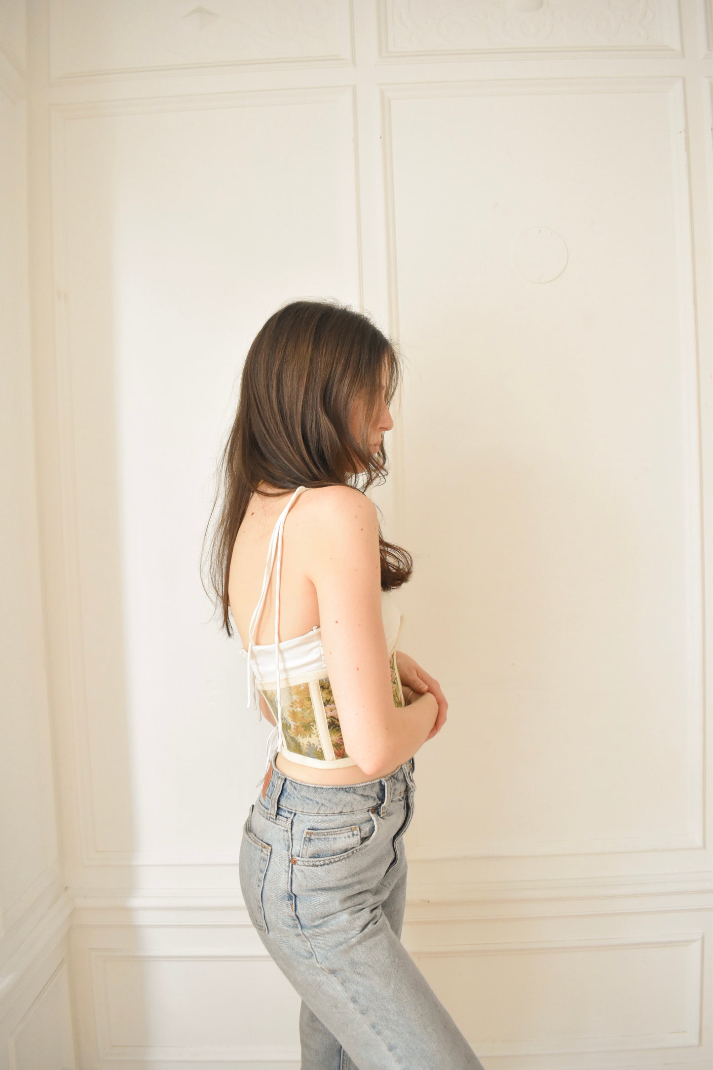 "Roses and Daisies" Underbust Corset