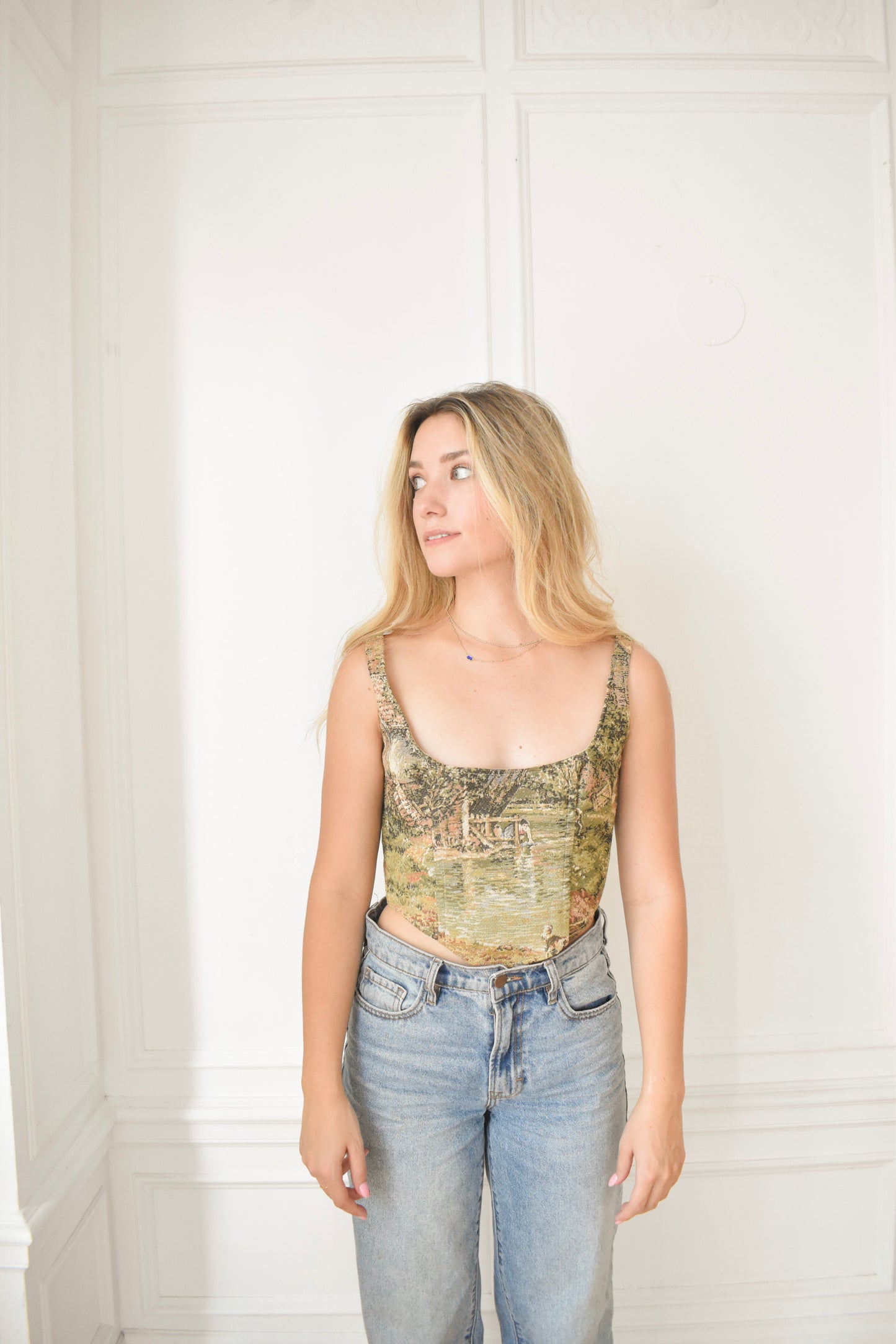 "Forest House" Full Tapestry Corset