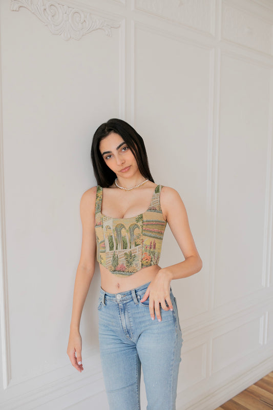 "Garden Castle" Full Tapestry Corset
